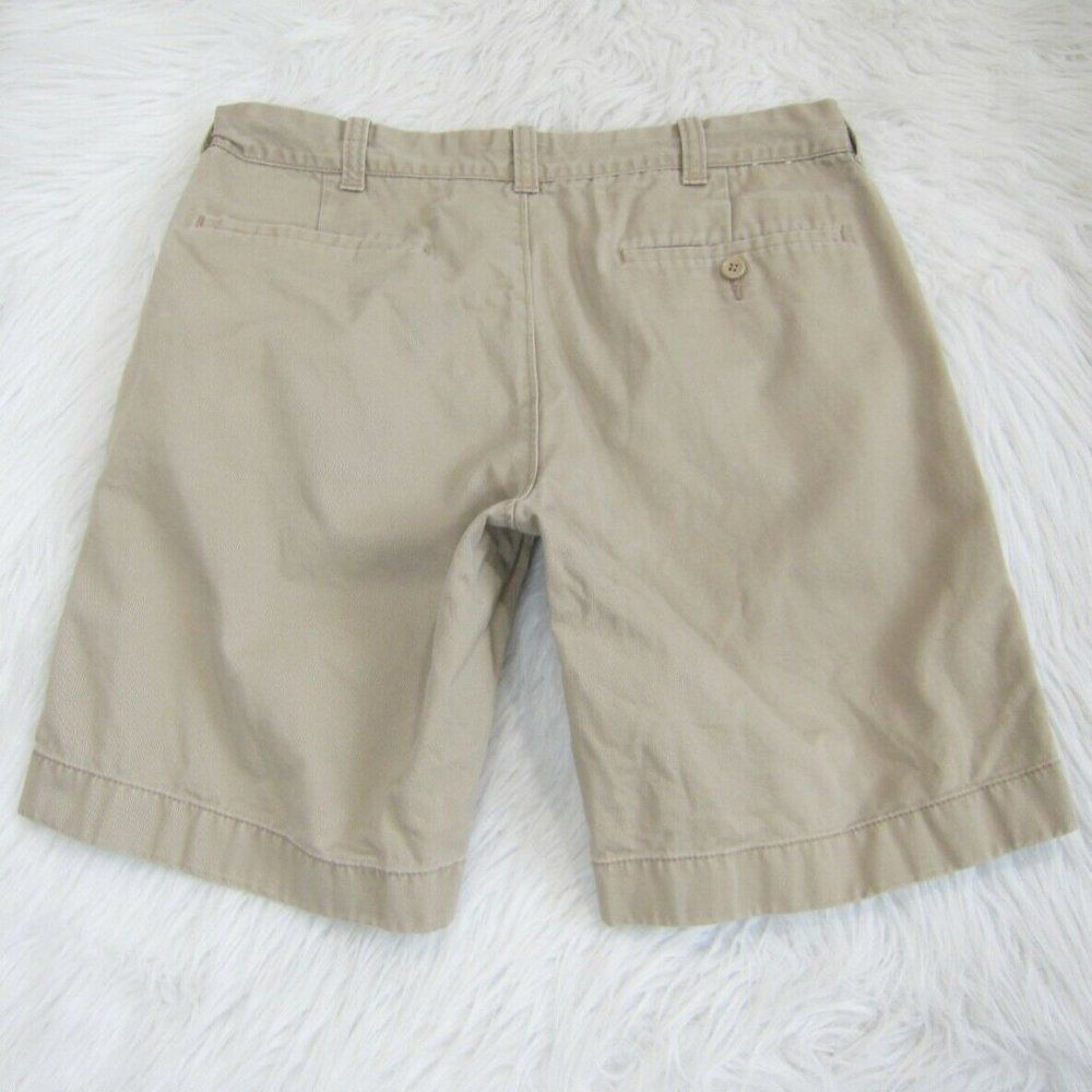 J. Crew Gramercy Men's Chino Flat Front Light Beige Shorts Size 32W 9" Inseam - Picture 2 of 5
